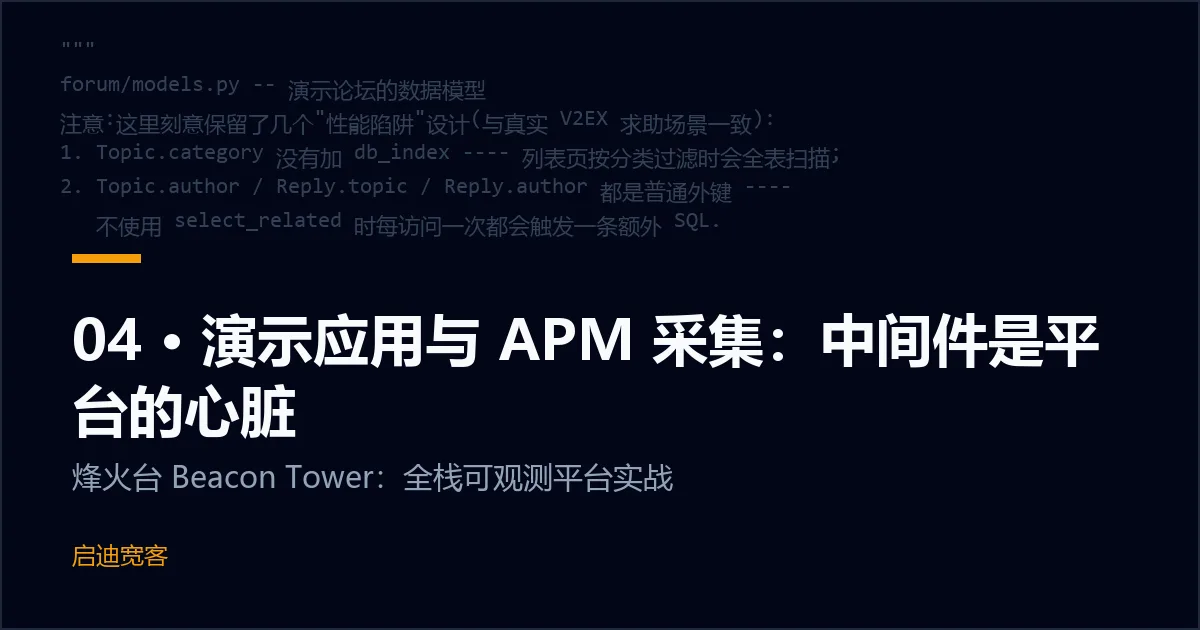 04 · 演示应用与 APM 采集：中间件是平台的心脏