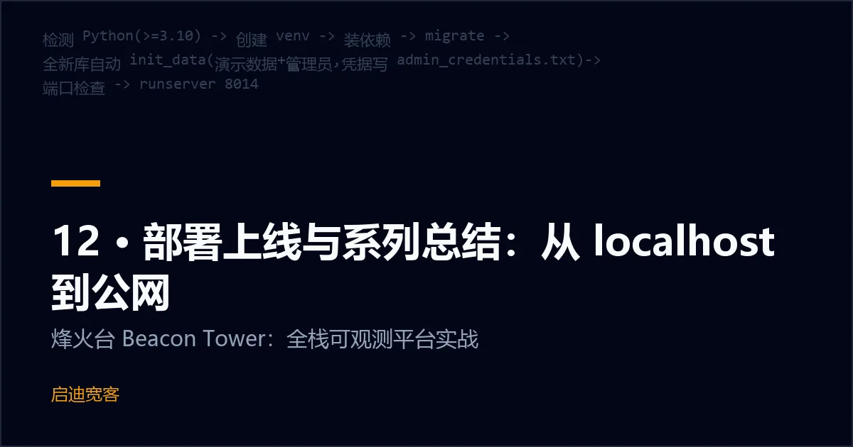 12 · 部署上线与系列总结：从 localhost 到公网