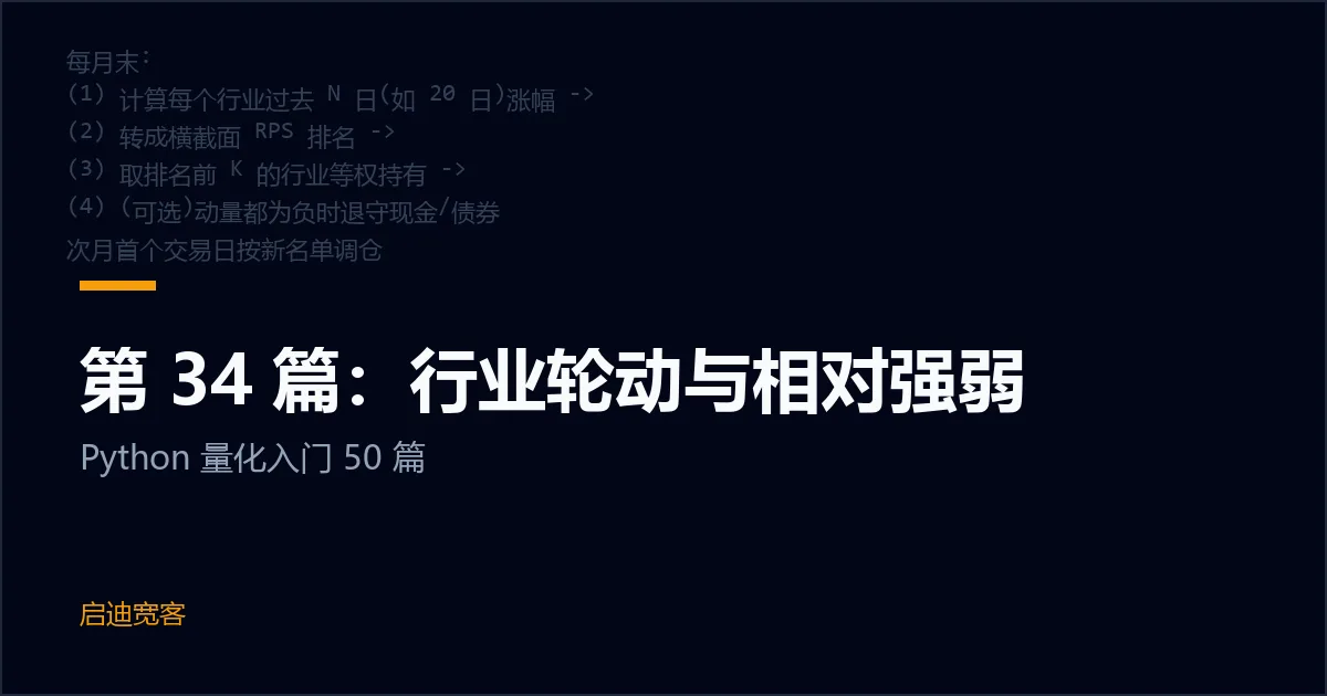 第 34 篇：行业轮动与相对强弱
