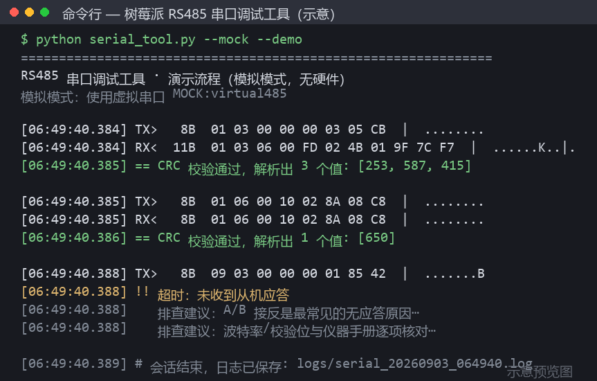 收发日志